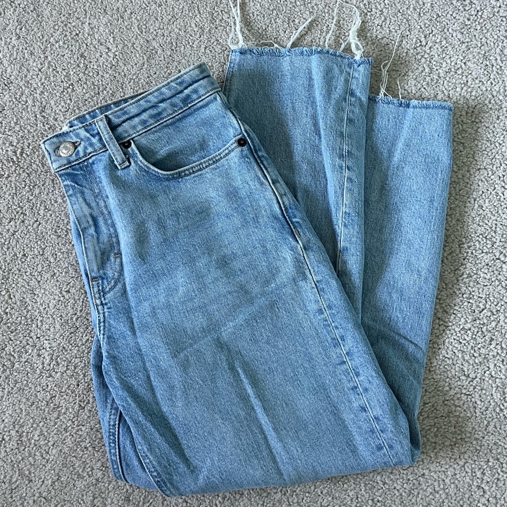 Topshop Crop Straight Leg Jeans